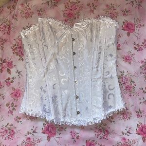White lace up corset from Amazon